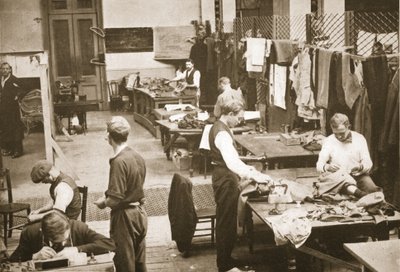 The Tailors Shop, Alexandra Palace, illustration from German Prisoners in Great Britain by English Photographer